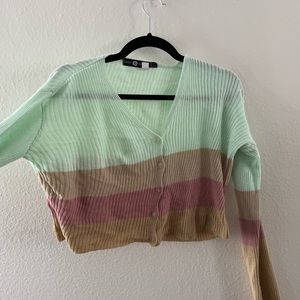 Striped cropped sweater